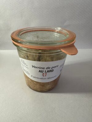 Verrine de porc au Lard